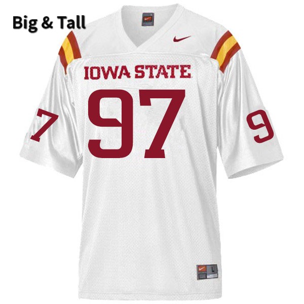Iowa State Cyclones Men's #97 Drake Nettles Nike NCAA Authentic White Big & Tall College Stitched Football Jersey KX42N01QH